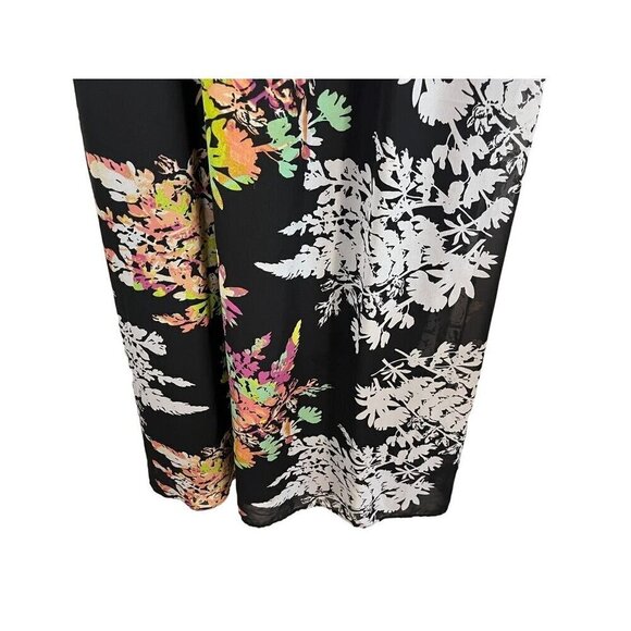 Lane Bryant Dress 18 Black Maxi Floral Tropical Fairy Whimsical 80s Y2K Grunge - Picture 5 of 15